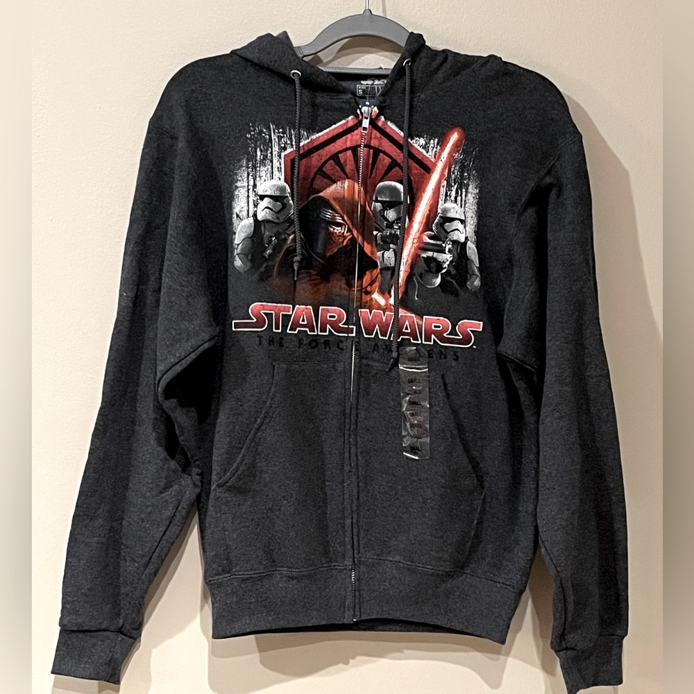 NWT Disney Star Wars Kylo Ren Stormtrooper Graphic Zip-Up Hoodie